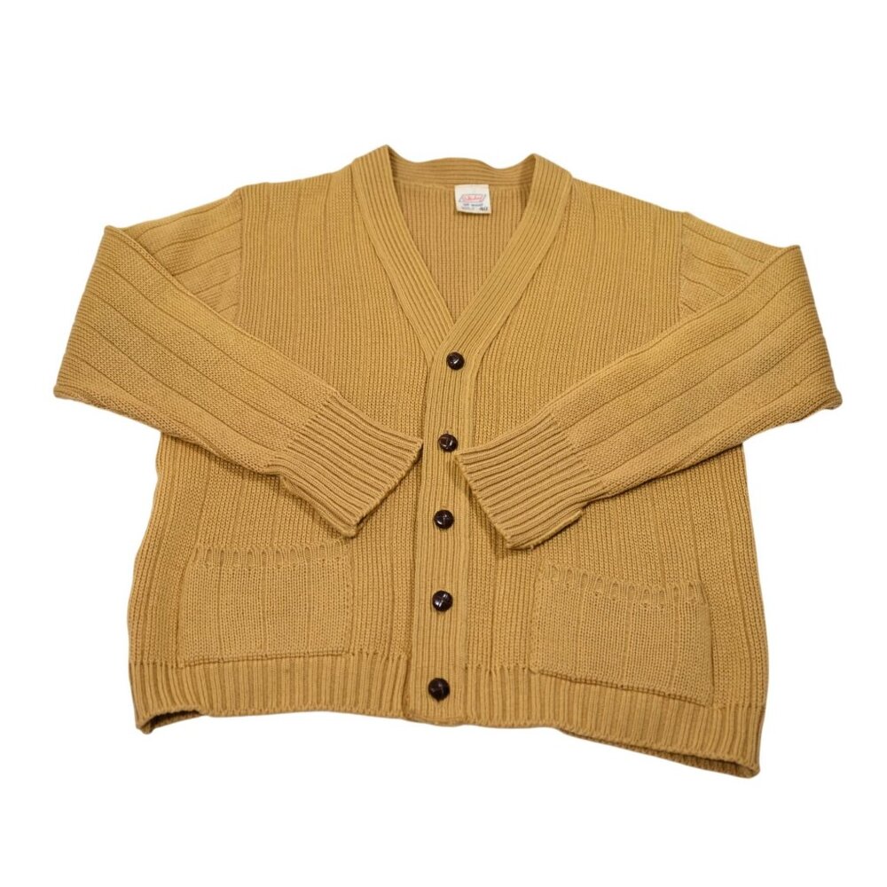 Vintage St. Michael Wool Cardigan in Orange